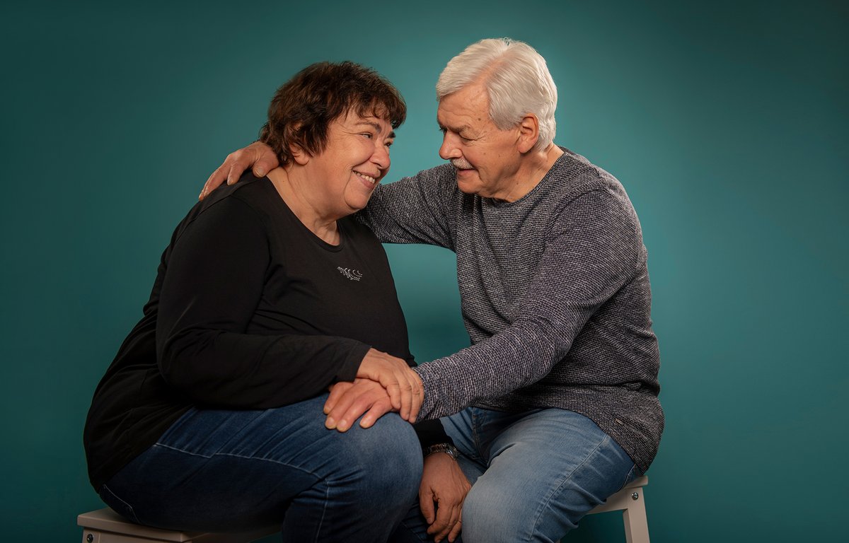 Marita Hartmann mit ihrem Mann